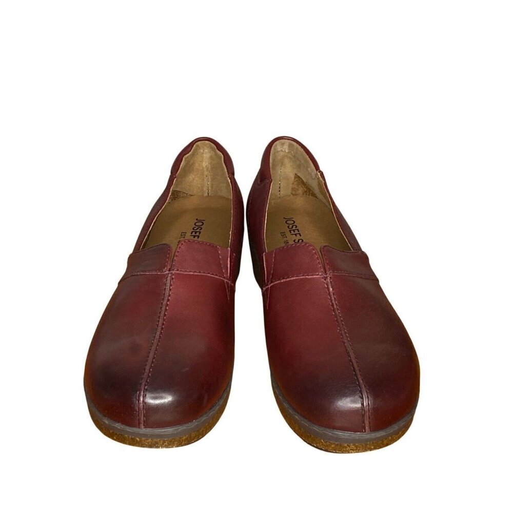 Josef Seibel Darla 01 Nappa Leather Bordeaux Slip-On Clog Shoes Size 37/6...